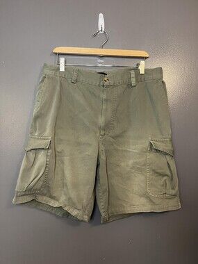 Banana Jack Shorts Mens 36 Olive Green Cargo Cotton Multi Pocket Utility Outdoor